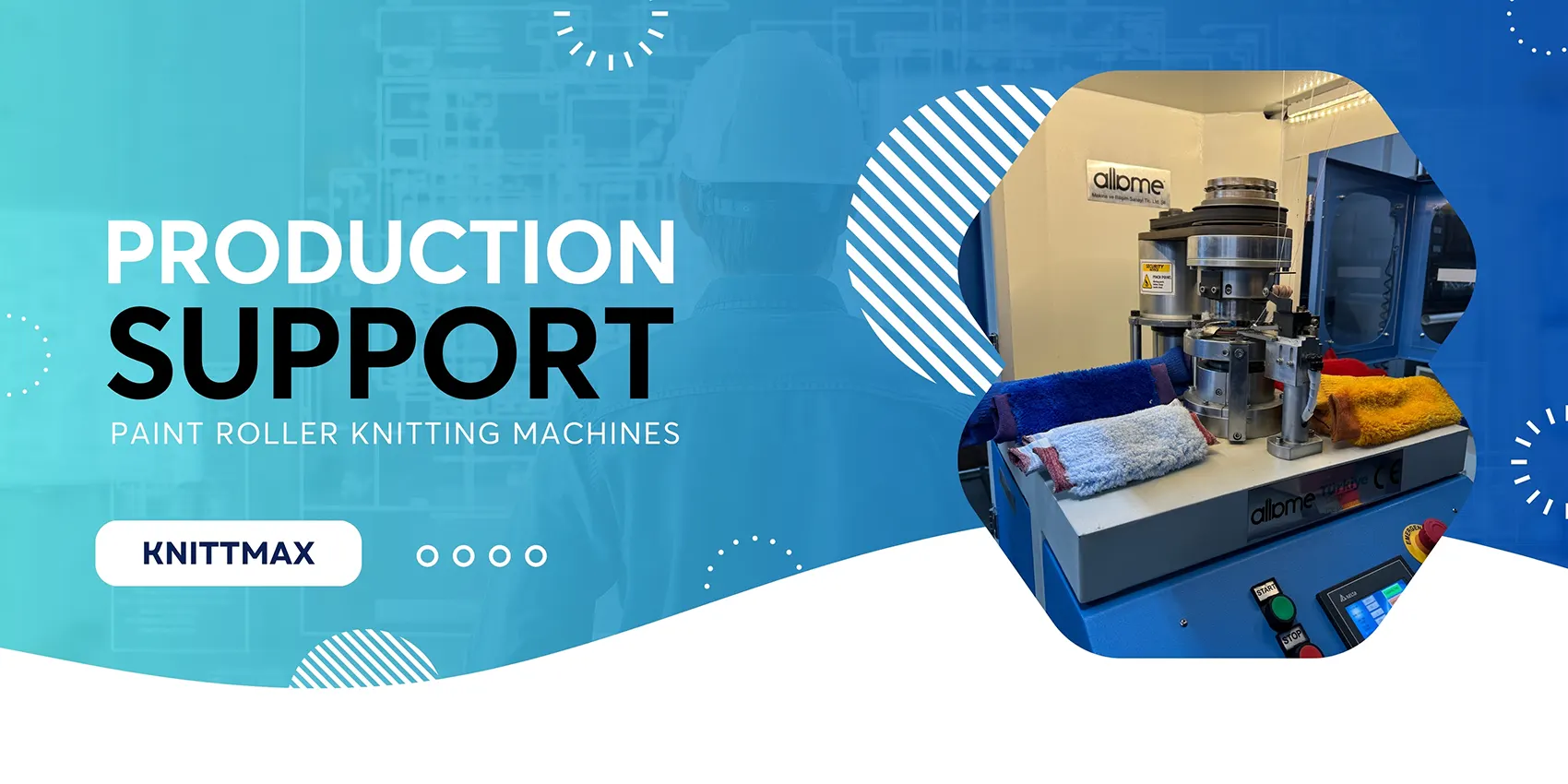 production support Paint Roller Knitting Machines