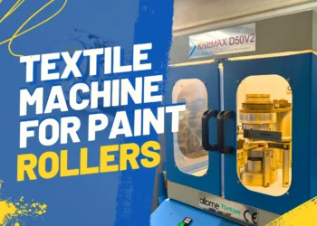 textile machine for paint rollers