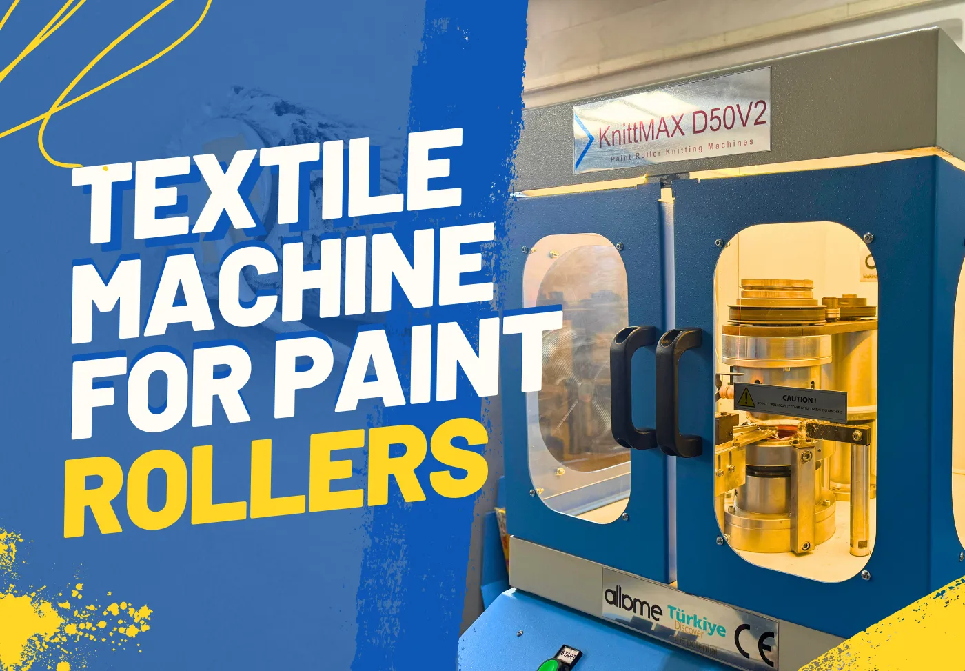textile machine for paint rollers